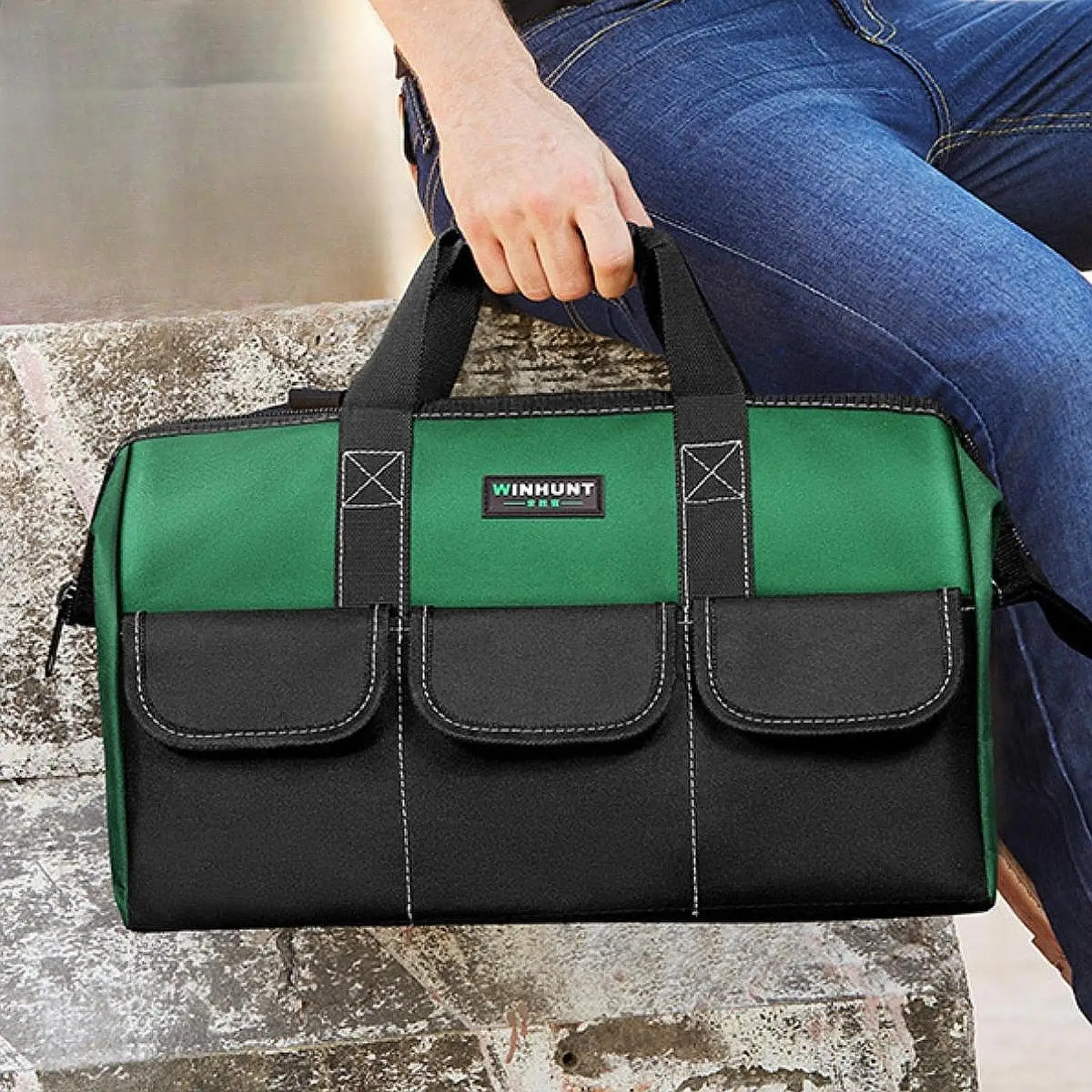 ハンドル付き工具バッグ-多ポケット付き-旅行用電動工具-アウトドア用-耐久性のある収納ソリューション-キャリーツールバッグ