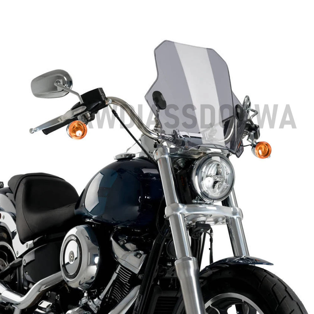 NEW Front Windscreen Windshield Screen Wind Shield Deflector Protector For HARLEY DAVIDSON SOFTAIL LOW RIDER FXLR 2018 - 2020