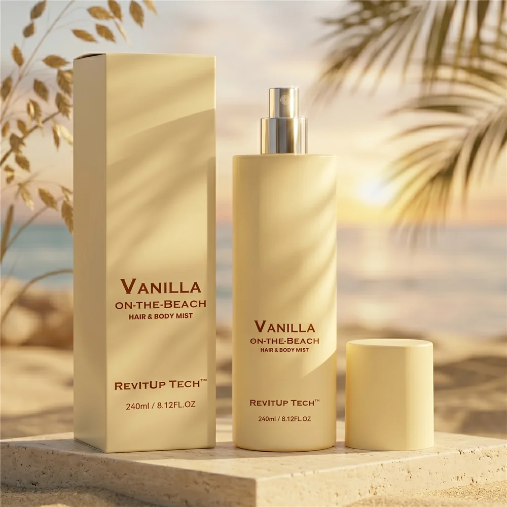 

Vanilla Beach Fragrance Mist Moisturizing Hydrating Body Spray Skin Smoothing Daily Gentle Care Intense Scent Lock Professional
