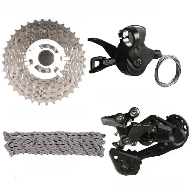 AliExpress Shimano DEORE M4100 10s Group M4120 M5120 Rear Derailleur Shifter Sunshine 11-46T 11-42T 11-50T Cassette Hg54 Chain MTB Set