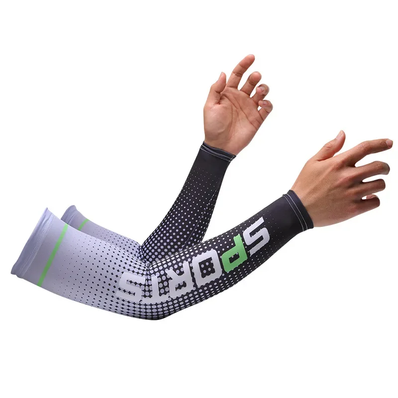 AliExpress HKXY GLOVES Sport Ice Arm Sleeves for Men Cycling UV Solar Cuff Breathable Summer Sun Protection Arm Cover Print Anti-Sunburn Long Sleeve