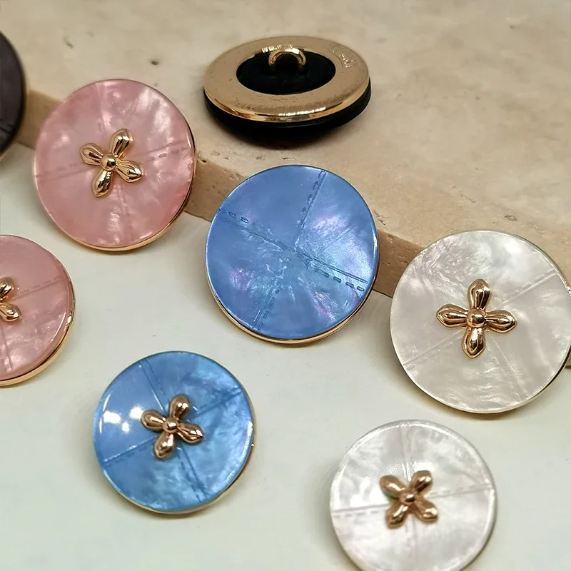 18/22 MM Großhandel Nähen Knöpfe Für Kleidung Handwerk Liefert Phantasie Design Dekor Runde 5 Farben Schaft Knopf Makers DIY Applikation