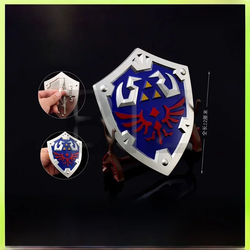 12 cm/4,72 pouces Zeldaa Kingdom Tears jeu périphérique la puissance triangulaire des dieux avec le grand bouclier Hailia garçon cadeau d'anniversaire