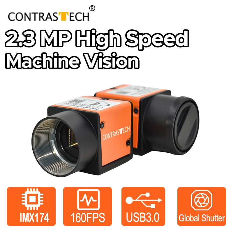2.3MP 160fps Industrial Camera IMX174 Global Shutter USB3.0 CMOS for High Speed Motion Analysis Machine Vision Inspection