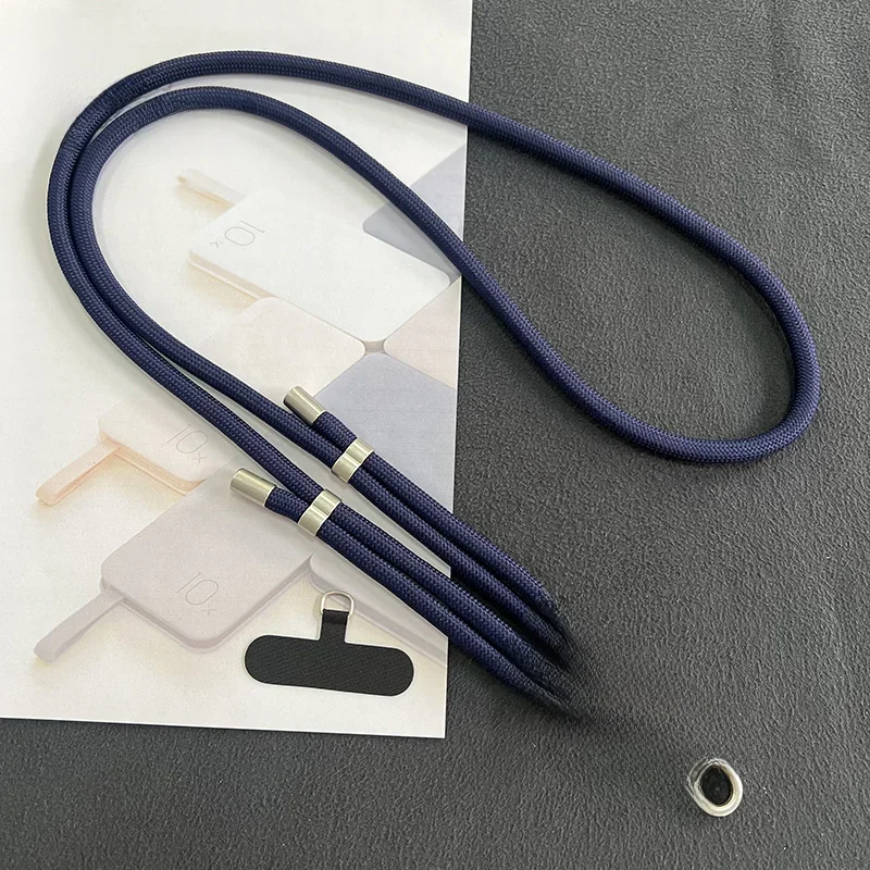 Lanière argentée à Double boucle, nouvelle mode, réglable, sangle de poignet, cordon suspendu, étui de téléphone portable, chaîne d'épaule, corde de clé