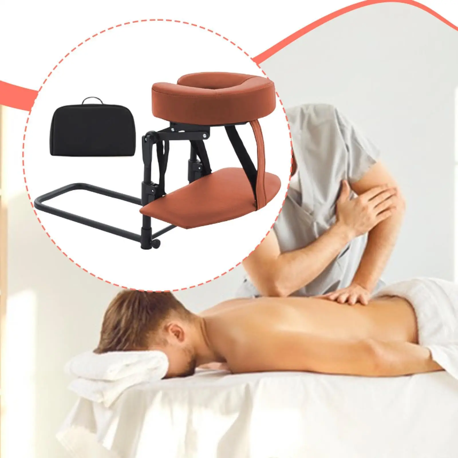 

Home Mattress Top Massage Kit ,Face Down Pillow, Adjustable Angle Multi Function Home Massage Kit,