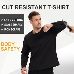 Personal Protective Equipment Anti-Cut Resistant Long Sleeve T-shirts Self-defense Bodyguard Police Clothes Men Women