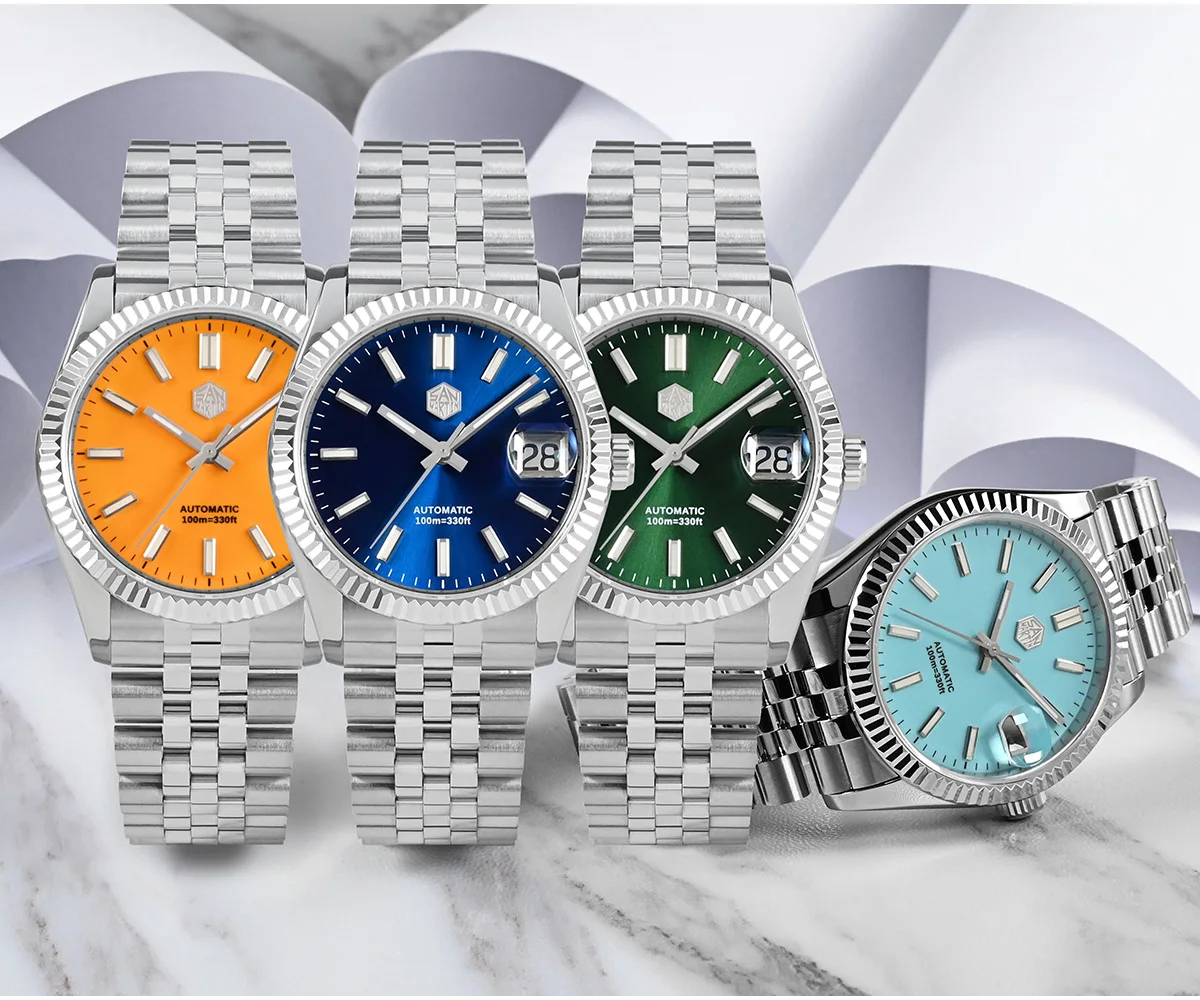 San Martin 36,5mm Männer Kleid Uhr Top Marke Luxus Automatische Mechanische Mode Paare Uhren Saphir Wasserdicht 100m BGW9 – Detail 2