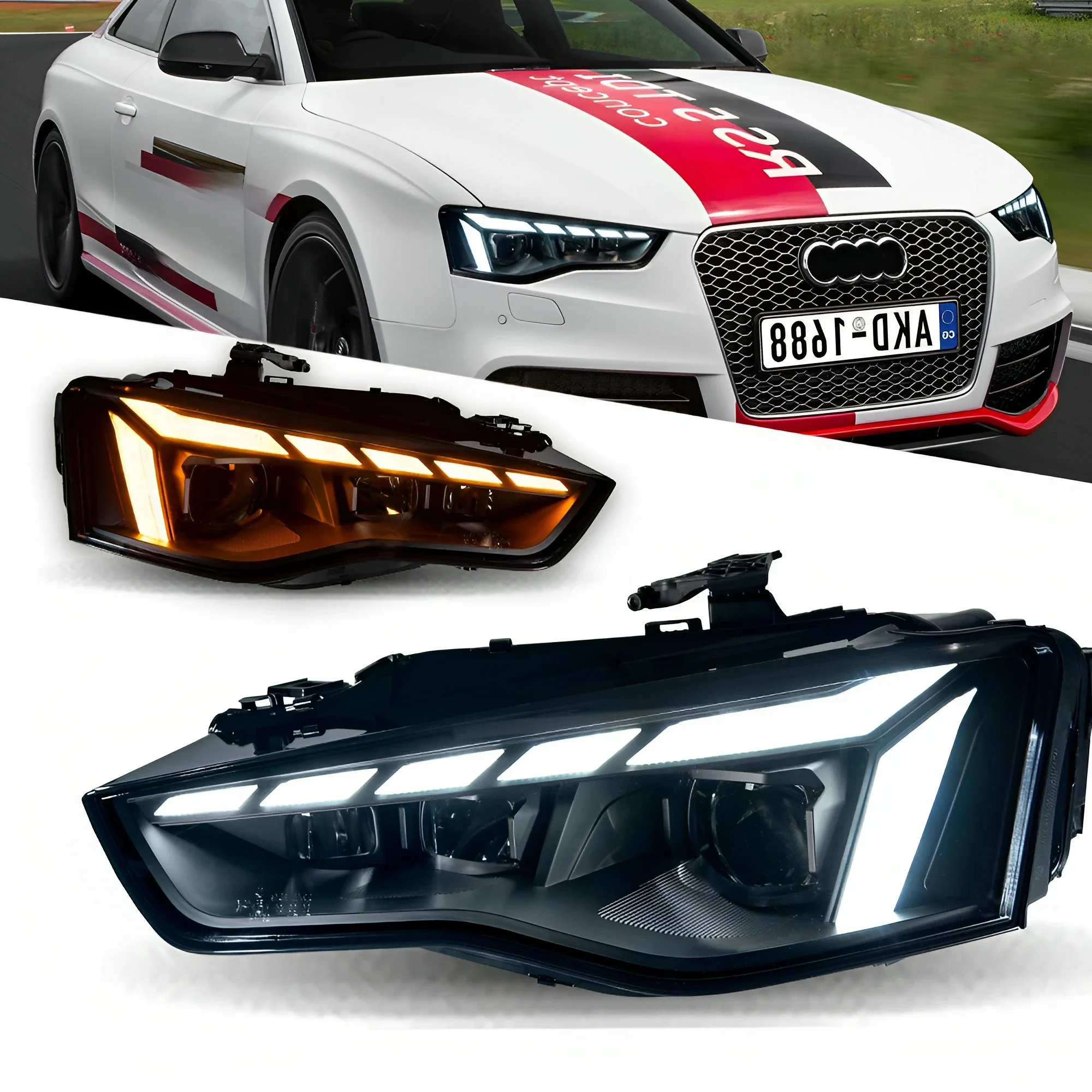 Koplamp Voor AUDI A5 LED Koplampen 2012-2016 A5L Hoofd Lamp Auto Styling DRL Signaal Projector Lens Auto accessoires Front Lichten - afbeelding 2