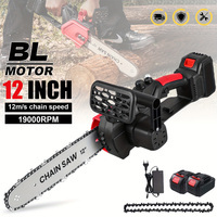 Brushless 12inch Electric Chain Saw 3500W Cordless Trimming Woodworking Power Tools Handheld Garden Cutter For Makita 18VBattery