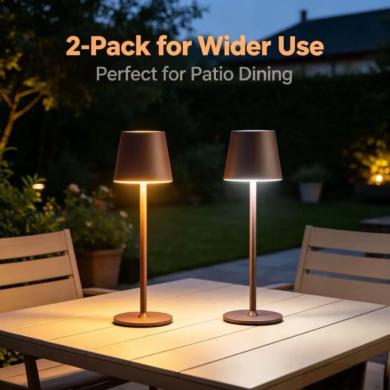 Confezioni da 2/4 lampade da tavolo senza fili, lampade ricaricabili da 6000 mAh, 3 temperature di colore, intensità luminosa regolabile in modo continuo, grado di protezione IPX7, ideale per camere