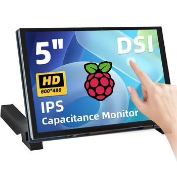 IPistBit 4.3/5/7 inch DSI Touch Screen LCD Display Portable Capacitive Touch Monitor 800x480 for Raspberry Pi 5 4 3 3B+2
