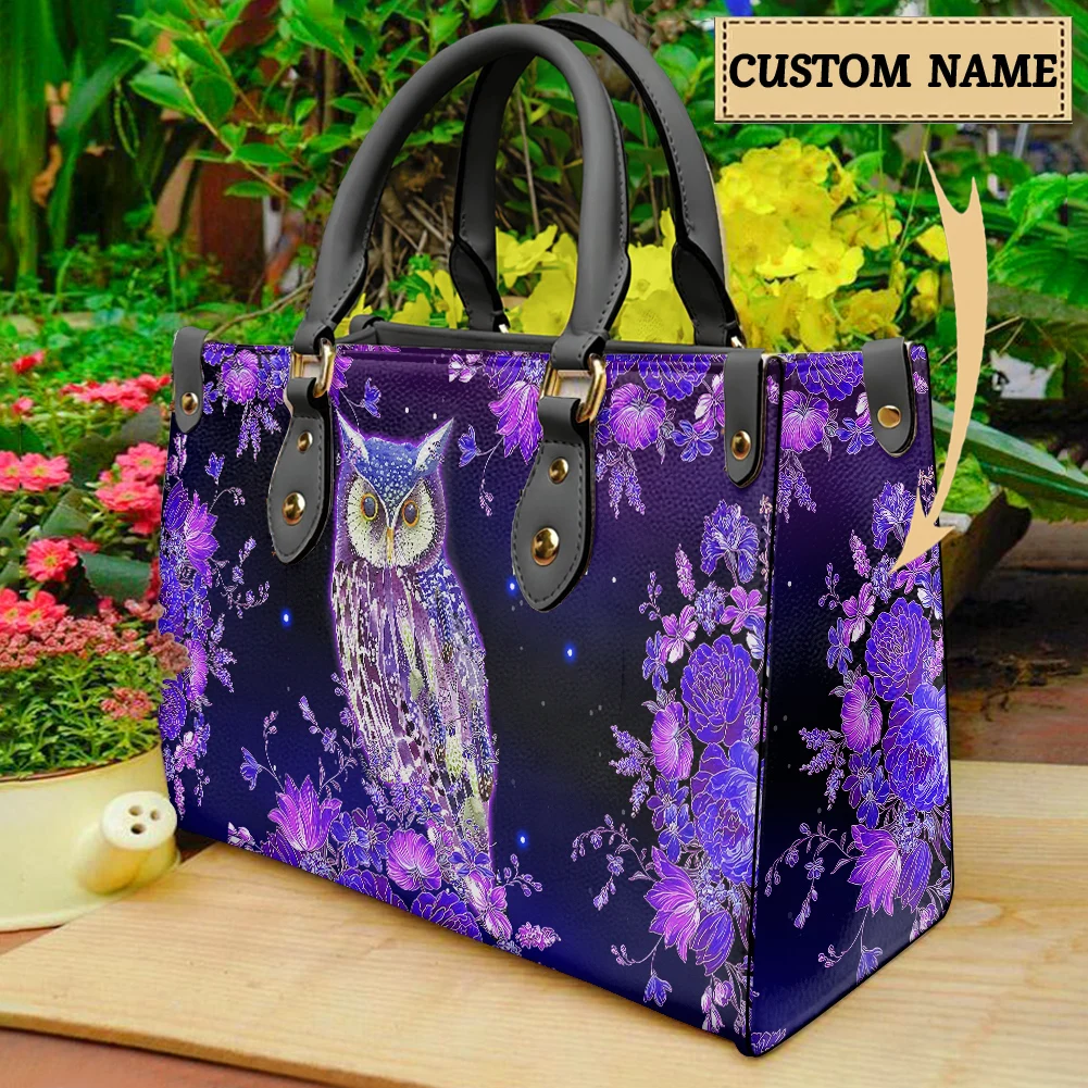 

Personalized Owl Luxury Women Handbags PU Leather Totes Bags Female Shoulder Bag Girls Top-Handle Ladies Multi Bolsas Femininas