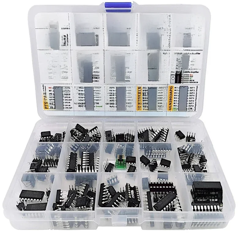 Assortiment de puces XL IC, oscillateur d'ampli op de boîte 150 PC817 NE555 LM358 324