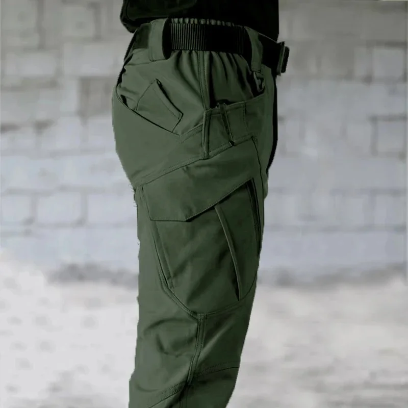 AliExpress UK Men's 5XL Autumn Spring Softshell Elastic Camping Hiking Trekking Fishing Hunting Pants Outdoor Cycling Trainning Cargo Trousers