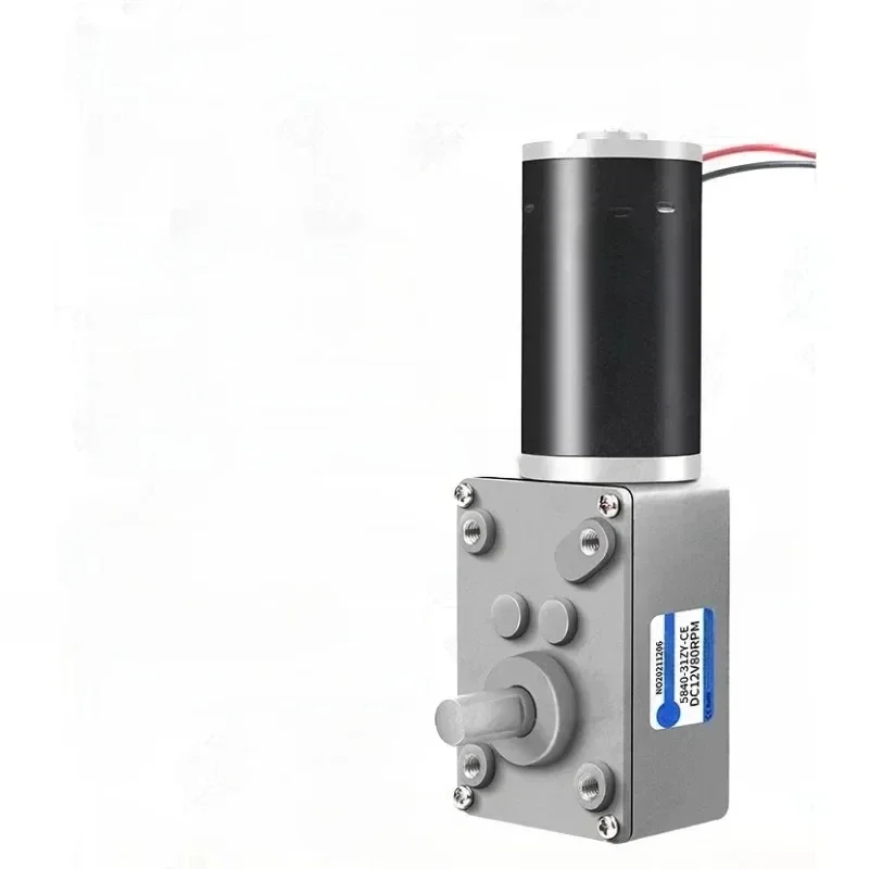 5840-31ZY DC 12V 24V moteur à engrenages de réduction grand couple haute puissance 2-70kg 7 tr/min-470 tr/min moteur à engrenage à vis sans fin moteur inversé