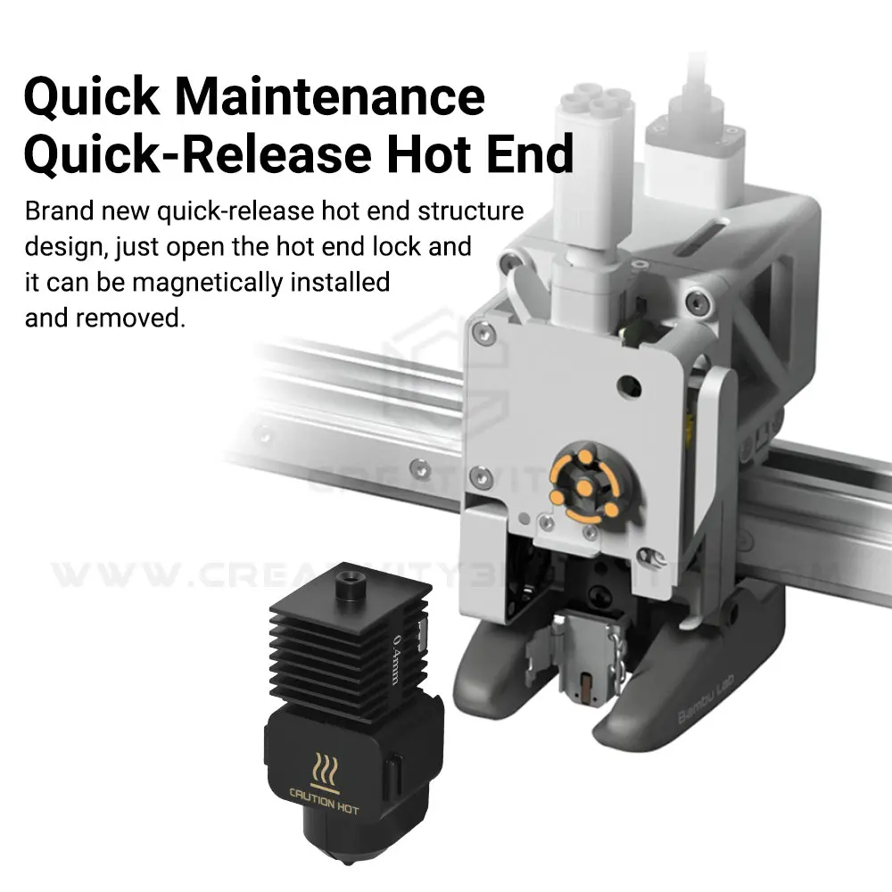 

Hotend Kit For Bamboo Lab A1/A1 Mini Fast Speed Hot End Assembly 0.2/0.4/0.6/0.8mm Hardened steel Nozzle 3D Printer Parts