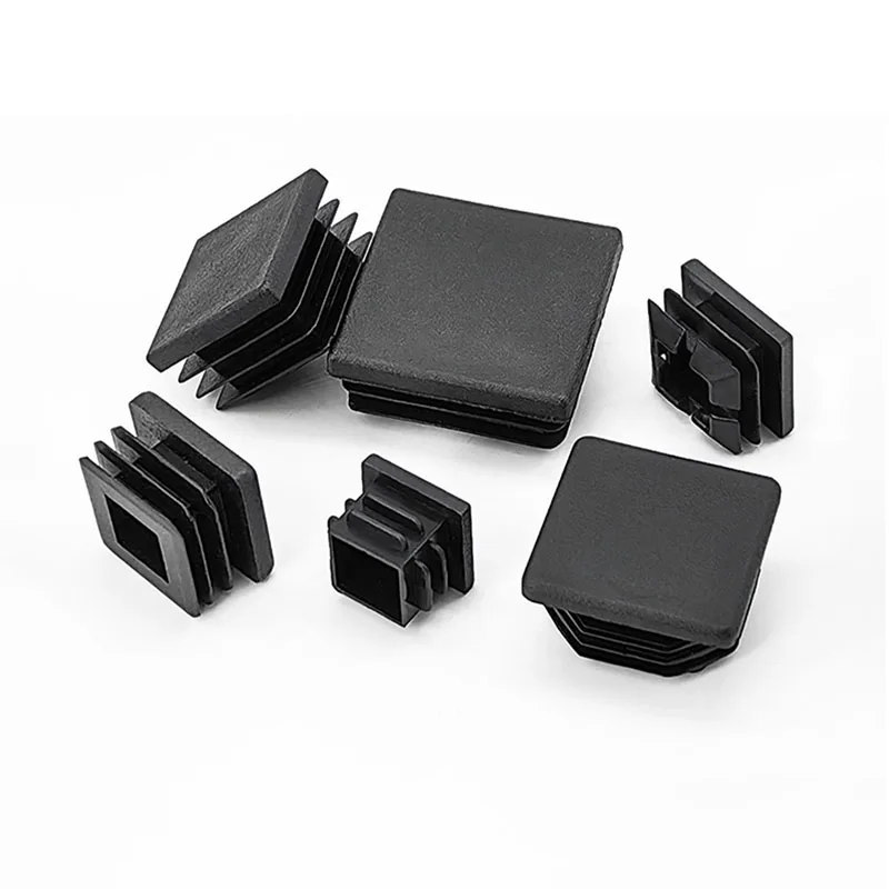 プラスチック製の黒いプラスチック製の毛布,1/4/10ピース,管状管付きキャップ,10x10〜100x200mm