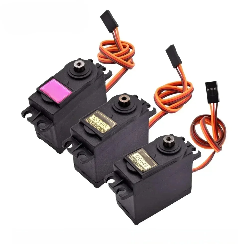 1 st MG945 MG995 MG996R Metal Gear Servmotor 180 360 Hoge Snelheid Analoge Servomotor voor Model Vliegtuig RC Auto boot Arduino Robot - afbeelding 2