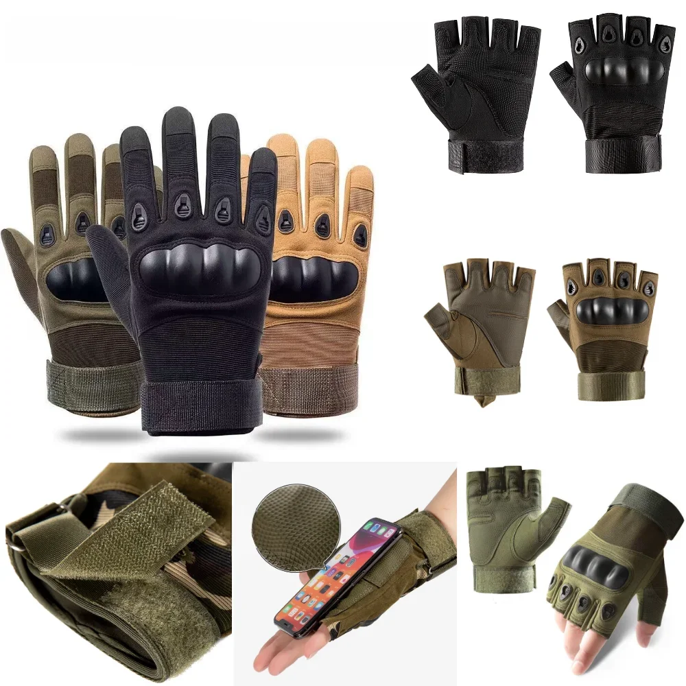 AliExpress Motorcycle Gloves Men Tactical Hunting Shooting Knuckle Protection Sports Full Half Finger Cycling