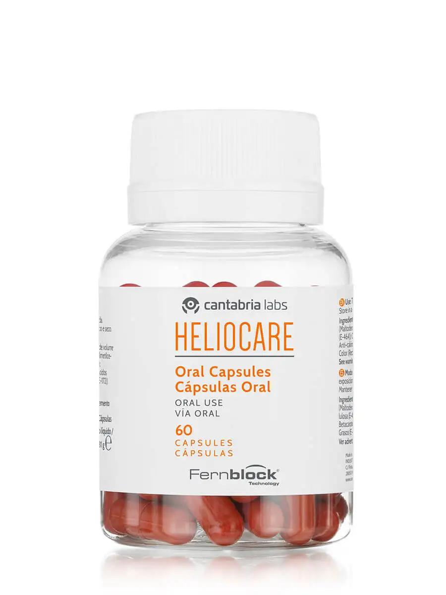 Oral Heliocare 60 capsules-reinforces topical photoprotection. For a longer lasting tan.