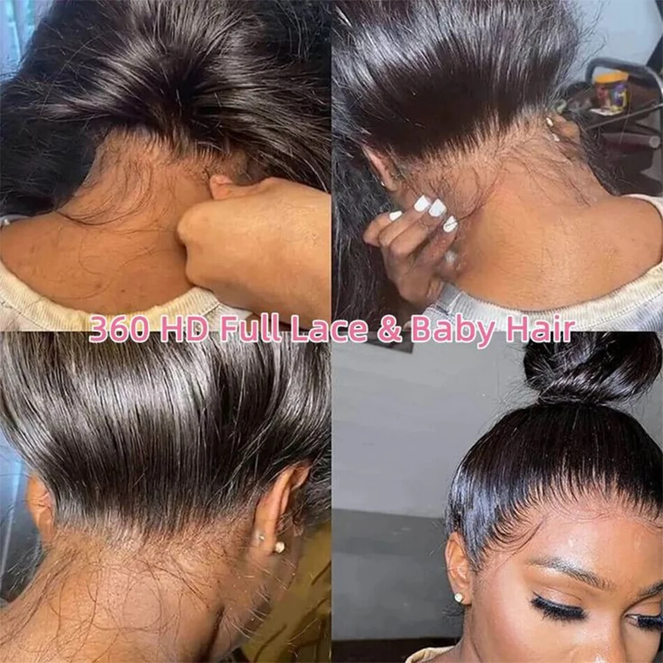 360 Lace Wig With Invisible Strap Straight Hidden Strap 360 Full lace Frontal Wigs Raw Vietnamese Human Hair Invisistrap Wigs