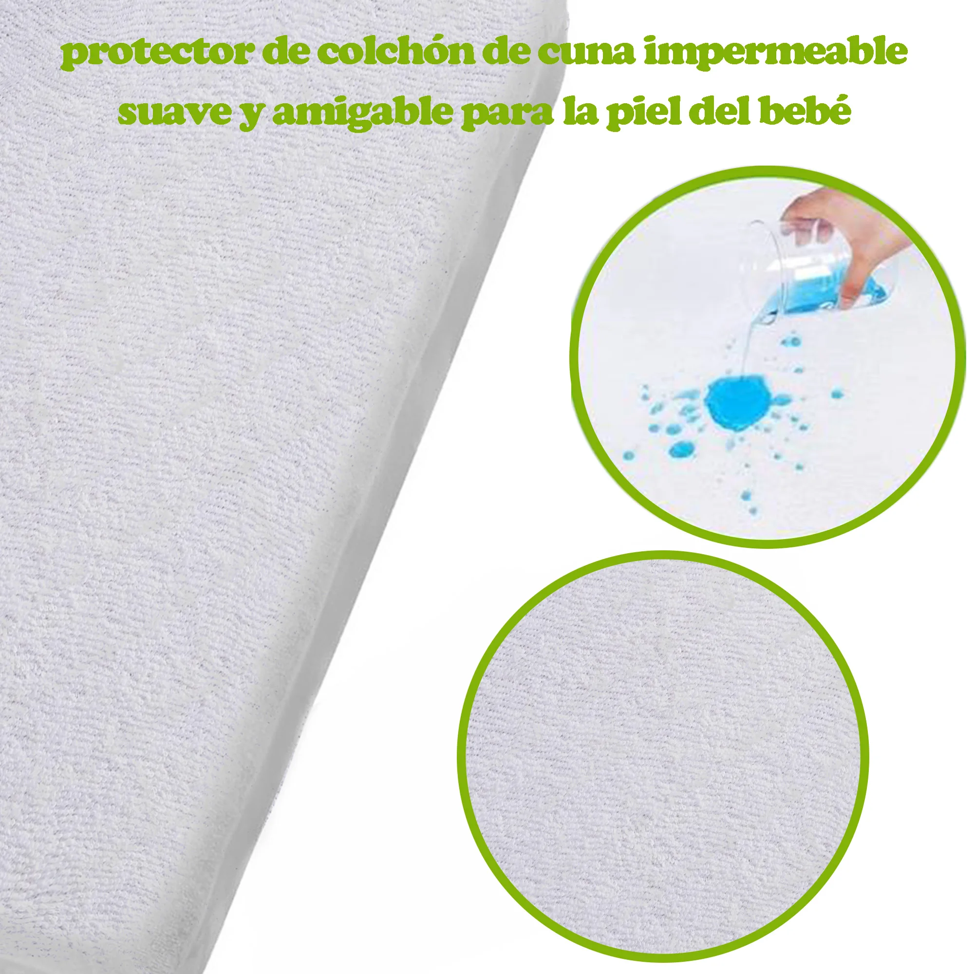 Various Minicuna Protector 50x80 cm 120x60 cm 140x70 cm Waterproof Minicuna Mattress Protector maxicuna Crib Comfortable Hypoallergenic Anti-Bacterial Anti-Cargo