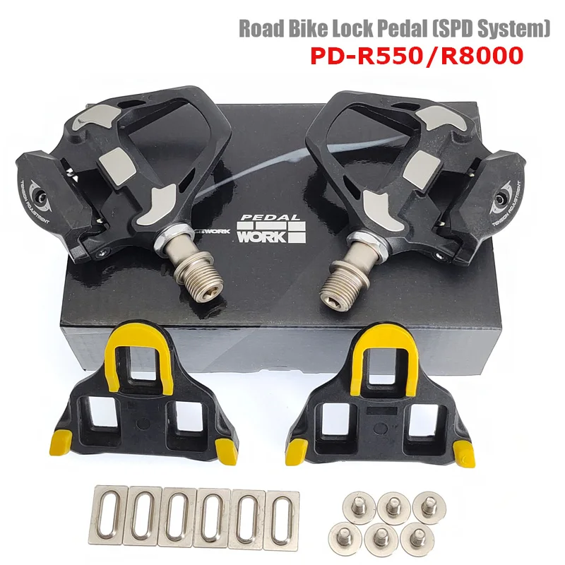 MTB Road Bicycle Pedals PD-R8000 PD-R550 Bikes Ultra Light Clipless Pedals With SM-SH11 Cleats Cycling Pedal Parts