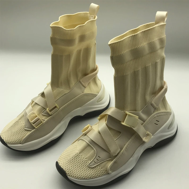 

Casual Sports Dad Shoes New Thick Bottom Round Head Sneakers Fashion Cool Casual Daily Simple Versatile Sleeve Boots Trend