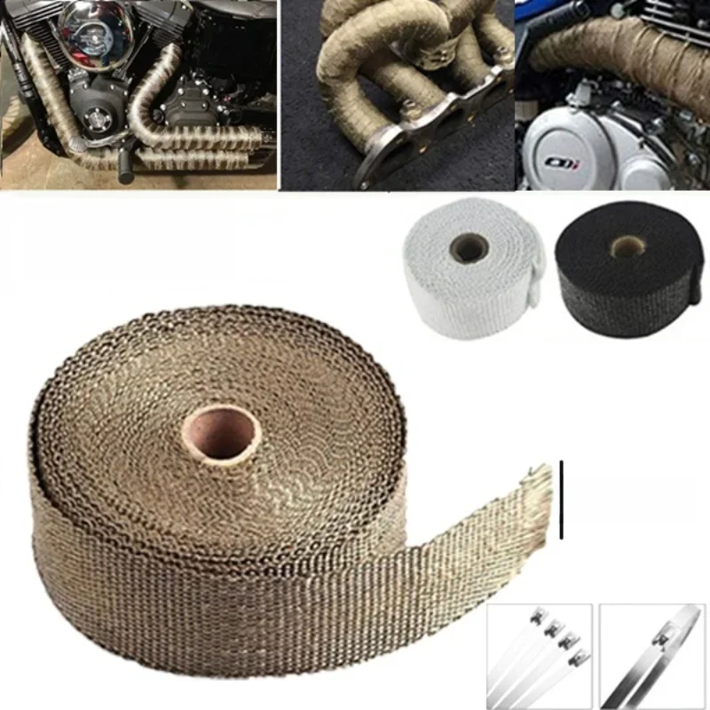 Isolamento térmico Heat Wrap Roll, pano de banana, fibra de vidro, fita protetora, 2,5 cm de