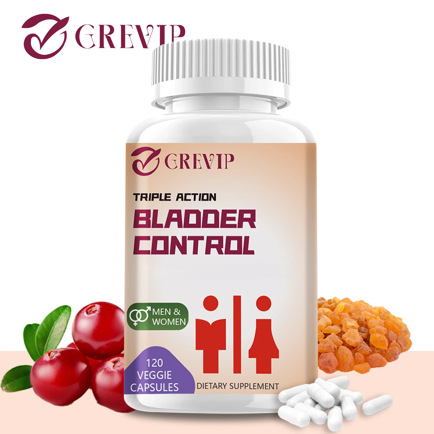 Bladder Control - with Cranberry, Pumpkin Seed Extract - Urinary Tract Health, Supports Healthy Urination - 120 Capsules