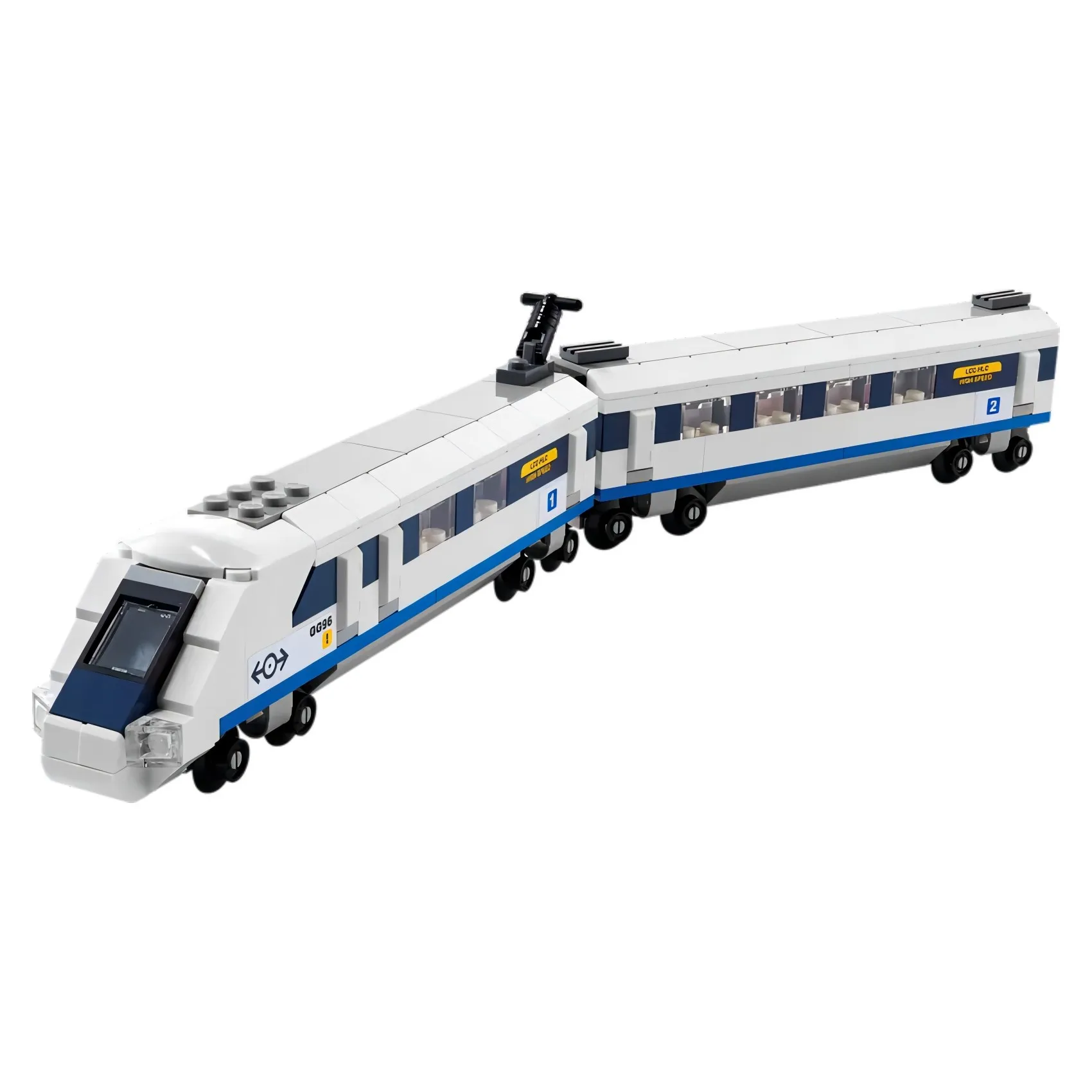 LEGO Creator High-Speed Train 2 Connected Carriages One of Which Contains The Driver’s Compartment and Has A Sloped Front 40518