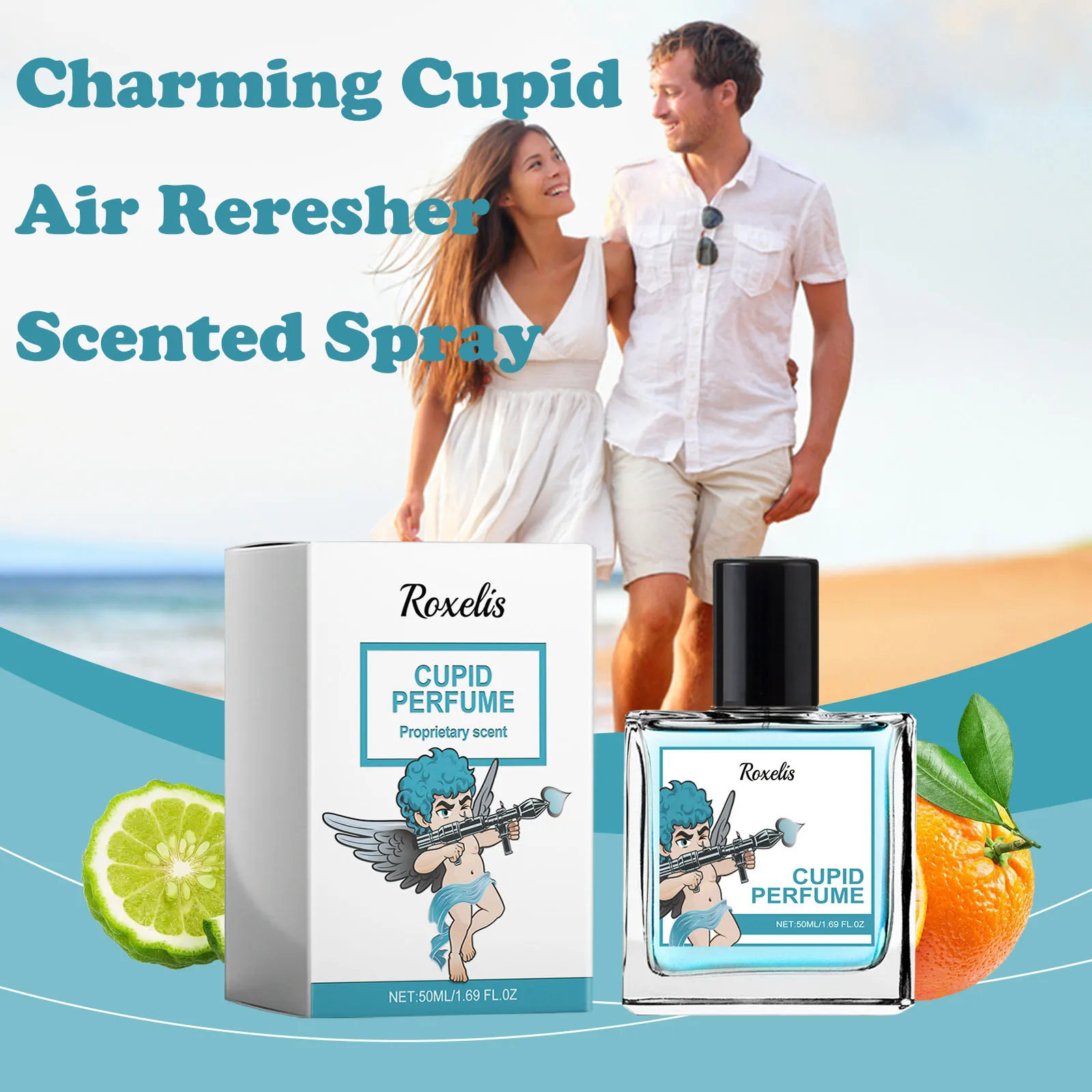 Roxelis 50ml Cupid Pheromone Air Refresher Scent Spray Cologne Charming Remove Odor Lasting Flirting Aroma Air Deodorant Spray