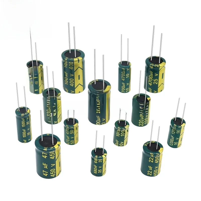 Kondensator elektrolityczny wysokiej częstotliwości o niskim ESR 10V 16V 25V 35V 50V 400V 450V 100UF 220UF 330UF 470UF 680UF 1000UF 1500UF 2200UF — zdjęcie 2