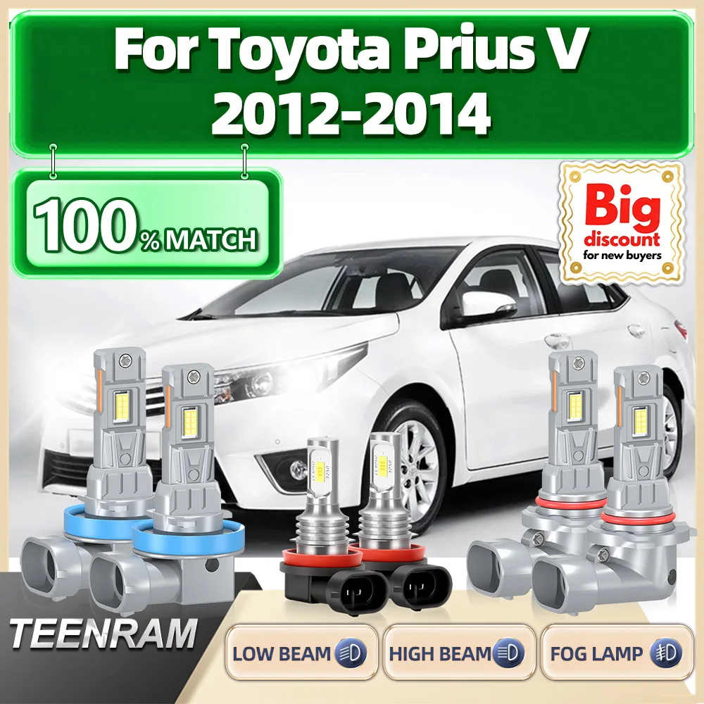 

TEENRAM для Toyota Prius V 2012 2013 2014 2X Turbo Автомобильная светодиодная фара, ампула, обновленная лампа для фары Canbus без ошибок, высокое качество