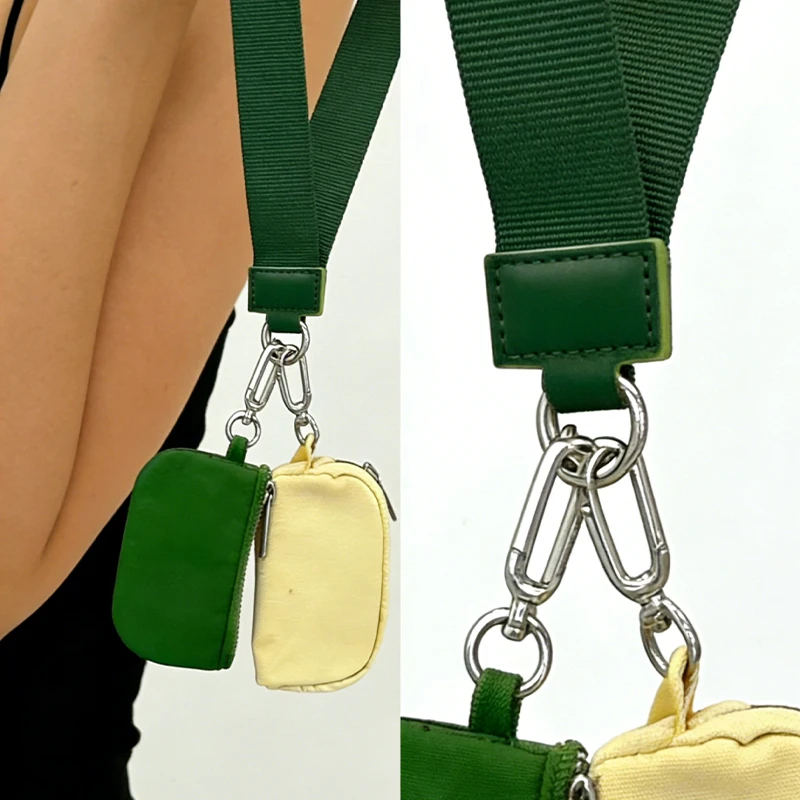 

For Lulu, Wallet Dual Pouch Wristlet Wallets, Mini Zip Around Wristlet Wallet, Double Pocket Wrist Wallet Portable Coin Purse