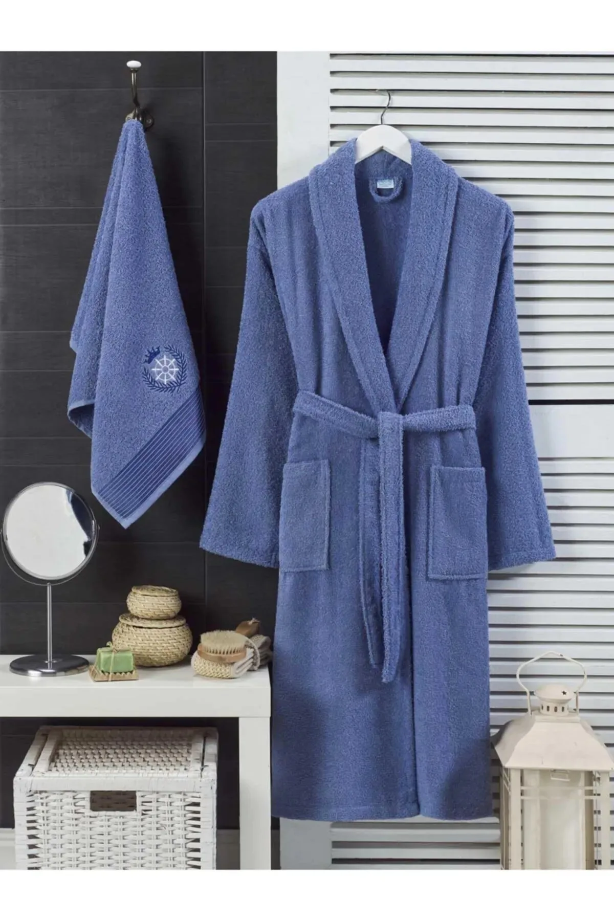 Towel Embroidered Bathrobe Set of 2 Enjoy Luxurious Comfort. Our Product is Produced From 100% Cotton Yarn.