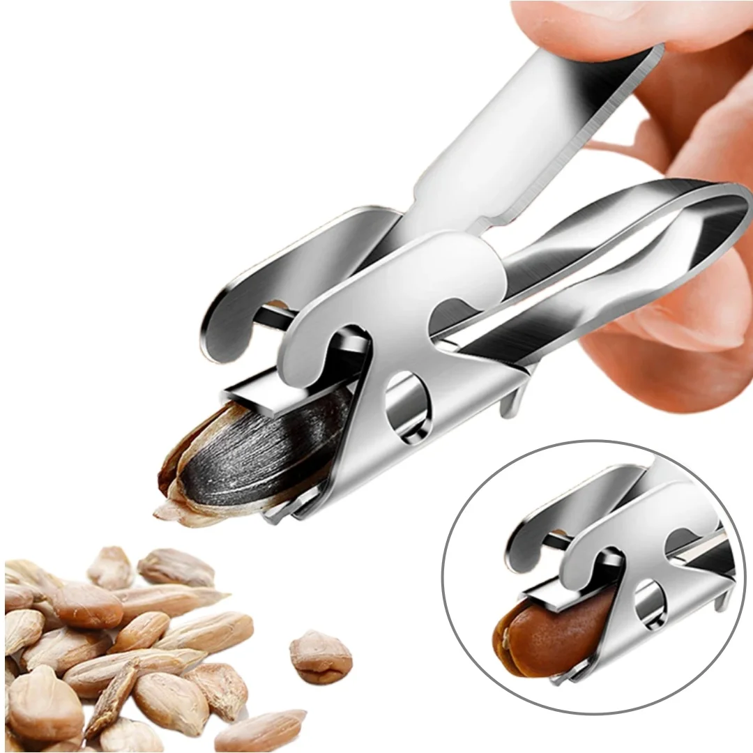 

1Pc Portable Stainless Steel Melon Seed Peeling Artifact Pine Nut Opening Device Melon Seed Peeler Peanut Sheller Shell Opener