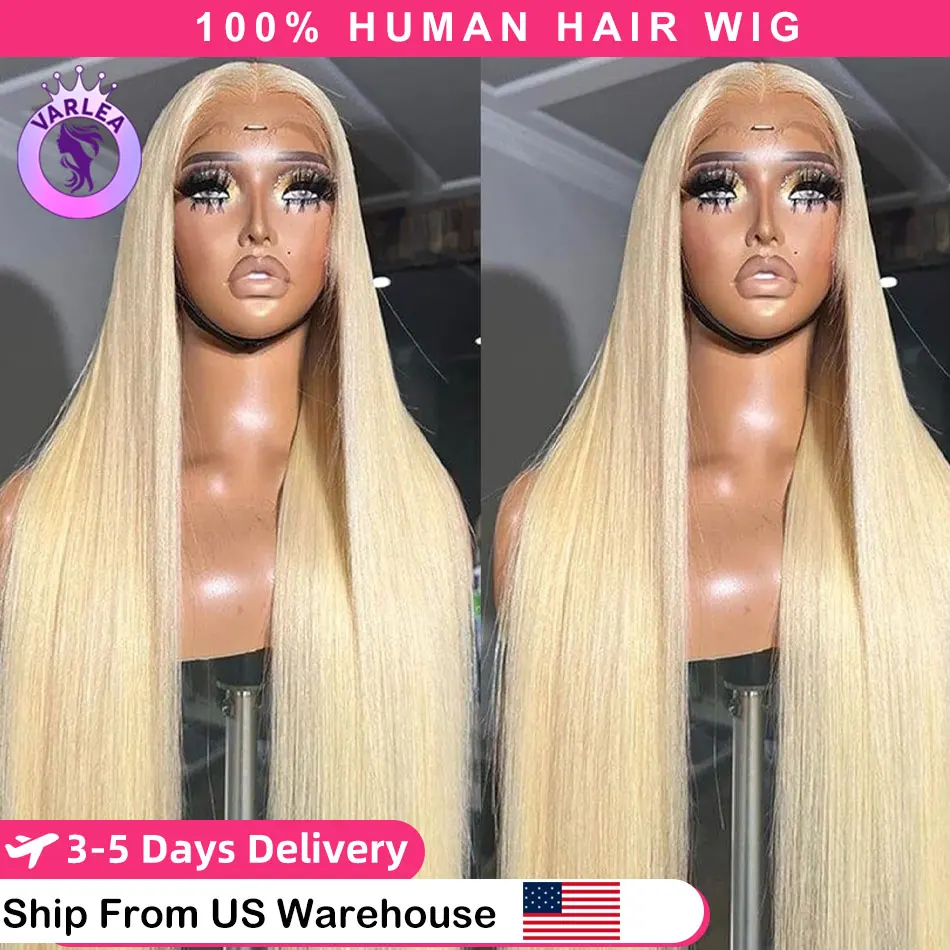 613 Blonde Lace Frontal Wig Human Hair Straight 13x4 13x6 Hd Lace Front Wig Pre Plucked Straight 613 Lace Front Human Hair Wigs