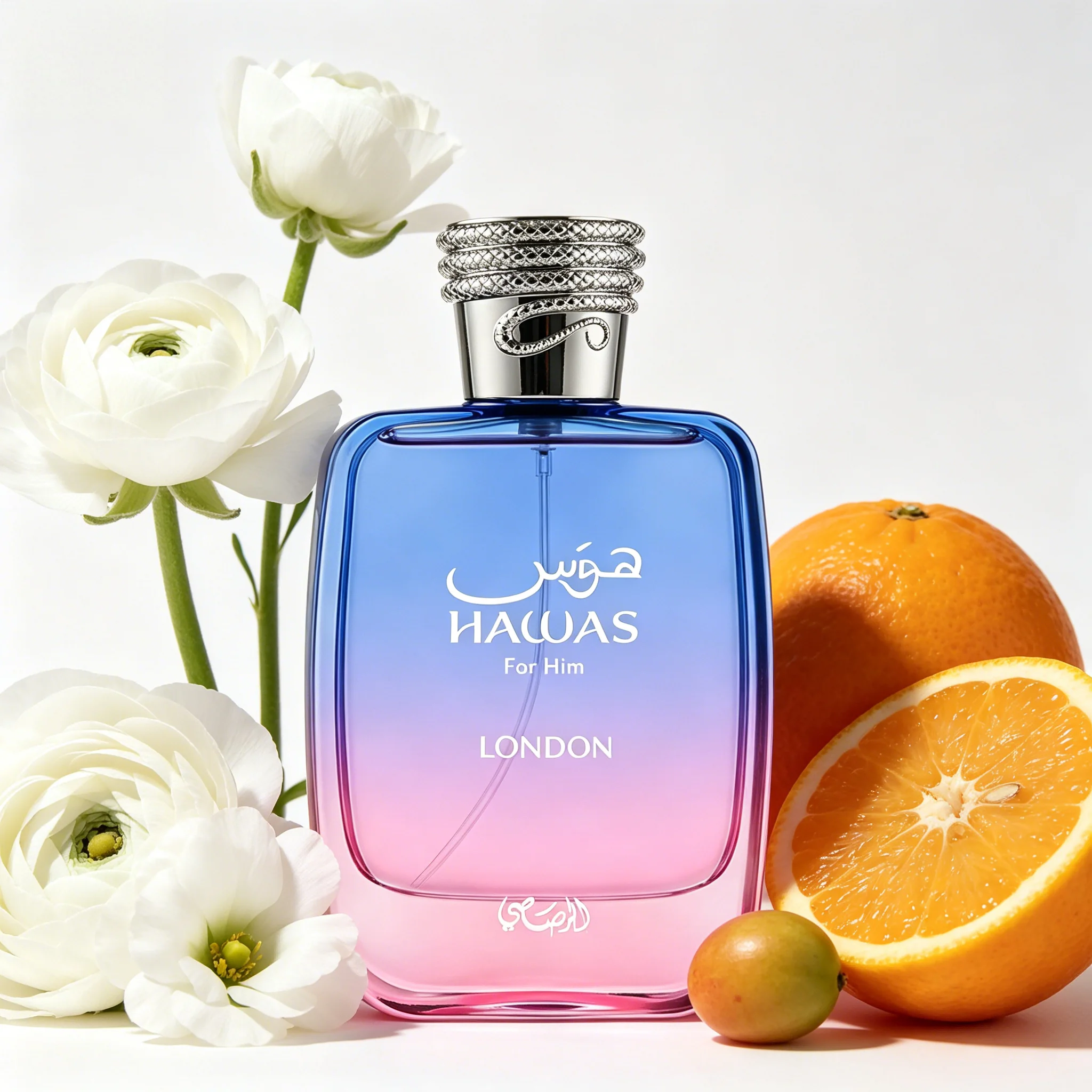 

London – Spicy, Fruity, Floral, Amber – Eau de Parfum Spray Long-Lasting Fragrance for Men, 3.38 Ounce / 100ml