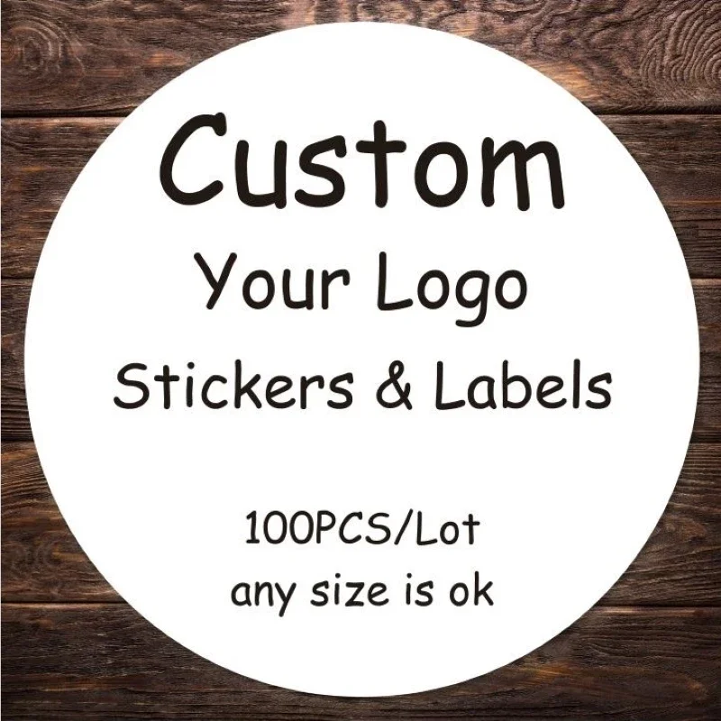 100 stuks aangepaste stickers logo dank u etiketten gepersonaliseerde stickers verpakking naam partij bruiloft verjaardag print uw eigen sticker - afbeelding 2