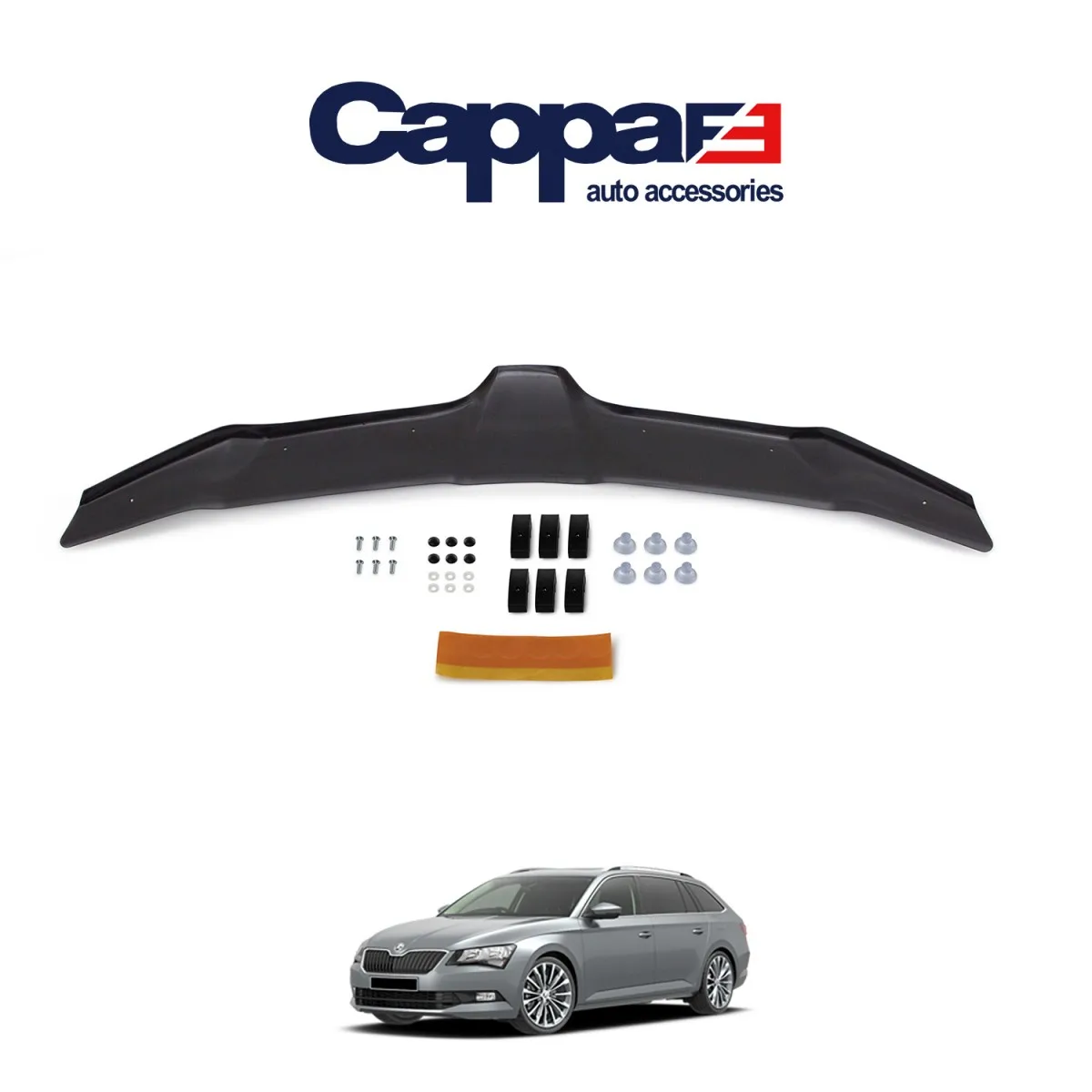 

FOR SKODA Superb 2013 TO 2021 Front Hood Protection Spoiler Front Bug Shield Hood Deflector Guard - DIFFUSER BUMPER AUTO STYLING