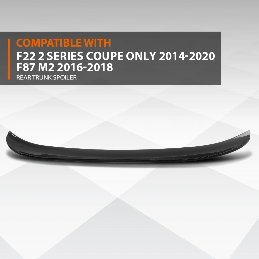 

Задний спойлер для BMW 2 серии F22 F87 M2 Coupe 2014-2018 годов, стиль PSM, глянцевый черный, простая установка