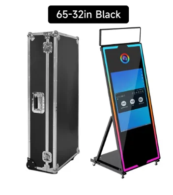 2026 VERBETERDE DRAAGBARE FOTOCABINE MET TOUCHSCREEN, 43-INCH/32-INCH/22-INCH SPIEGELFOTOCABINE, GESCHIKT VOOR BRUILOFTEN EN EVENEMENTEN.