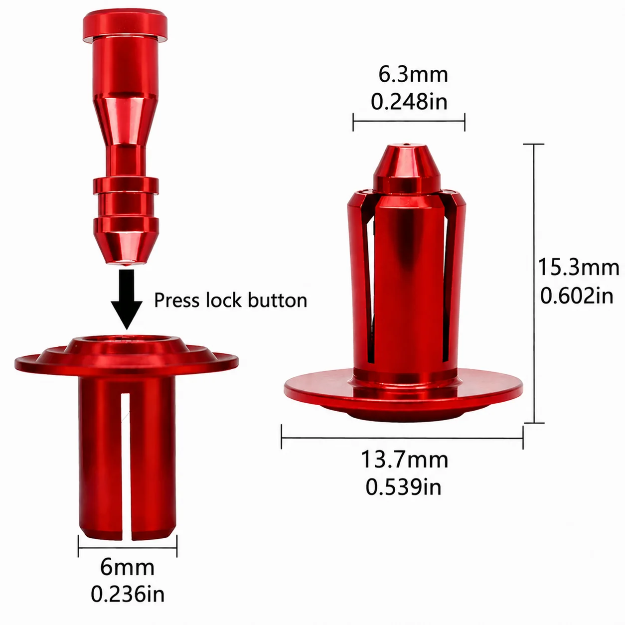 Motorcycle Expansion Buckle Aluminum Alloy Decorative Rivet Screw Replacement Part Motorcycle Accessories