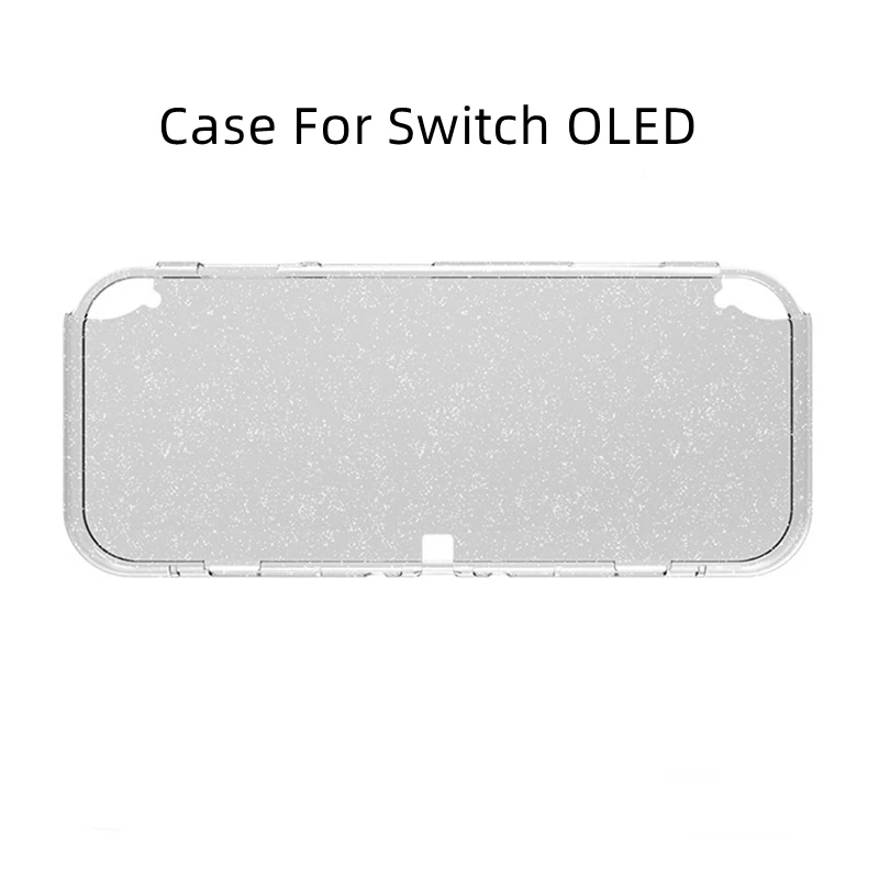 Mais novo caso protetor para interruptor oled transparente flash estrela luz caso fino tpu tudo-em-um capa para ns oled game console