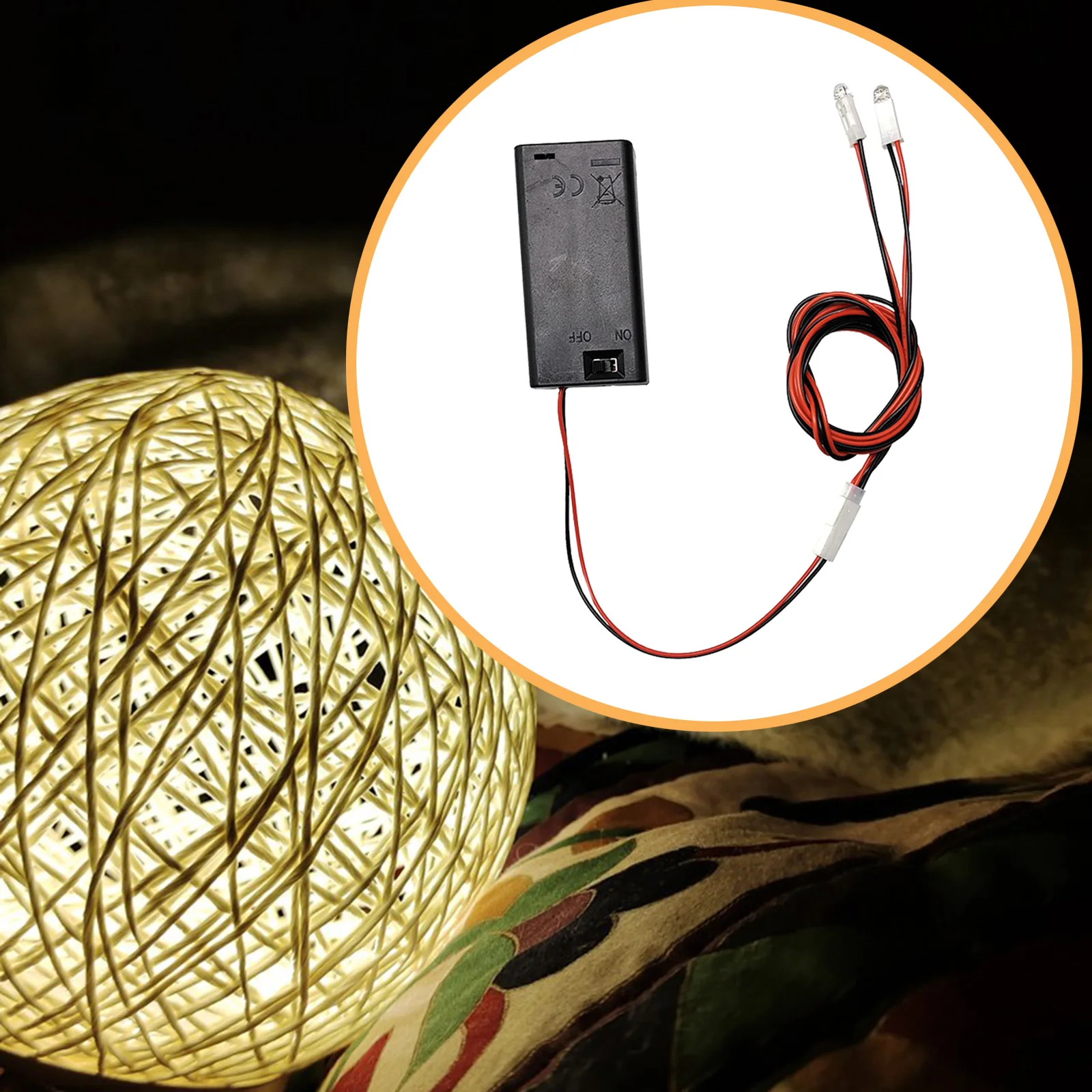 Kit de iluminación para casa de muñecas, soporte de batería Vintage con Mini lámpara LED, luces LED en miniatura superbrillantes de 3V, accesorio para casa de muñecas