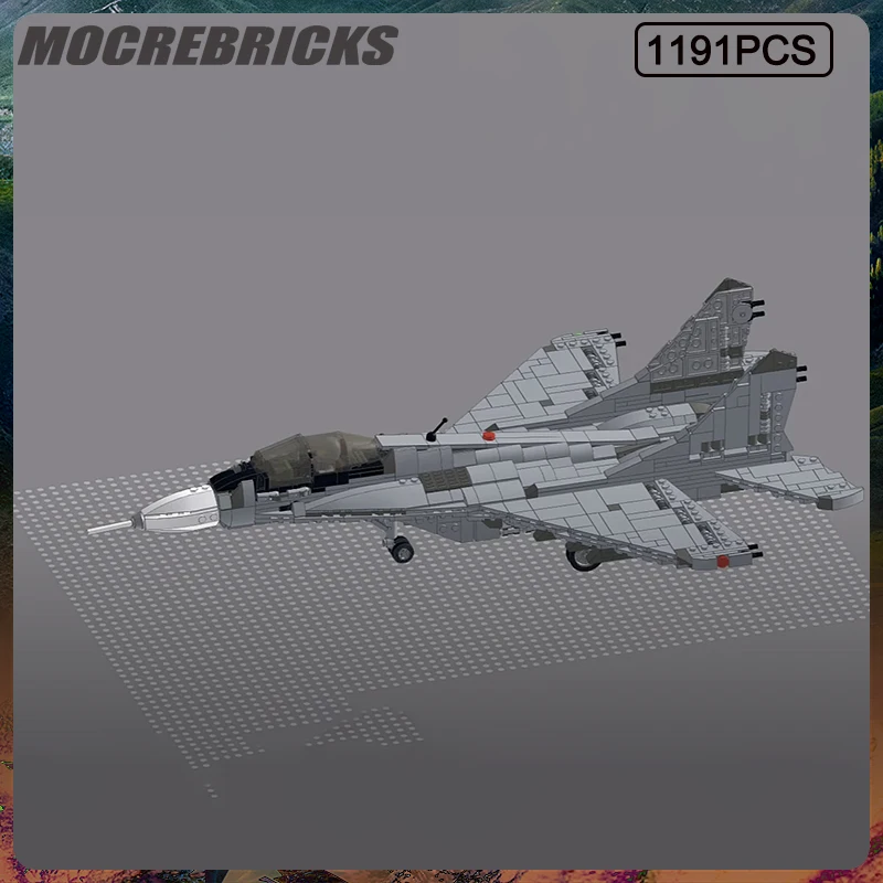 MOC Serie Militare US Mikoyan MiG-29 Bomber Building Block Modello Kit Parti FAI DA TE Assemblaggio Mattoni Giocattoli Per Bambini Puzzle Regali