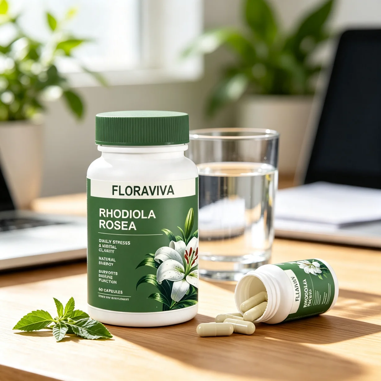 3 X Limited time sale -50% off a packRhodiola RoseaPeptide Capsules Floraviva Rhodiola Rosea Capsules - 60 Count for Stress Support Mental Clarity & Natural Energy - Supports Immune Function