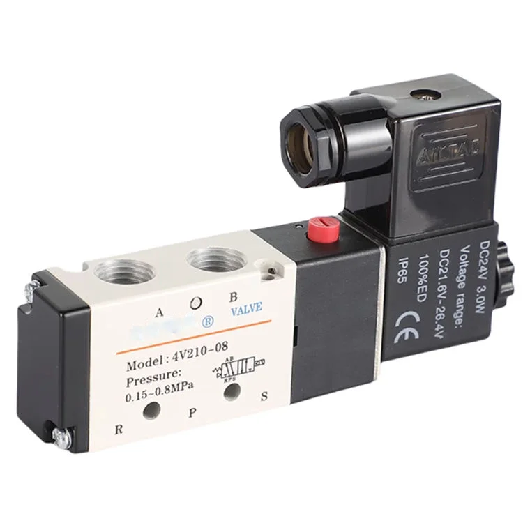 5 Way 2 Position Directional Pneumatic Valve 4V210-06 4V210-08 Solenoid Valve 3V210-06 3V220-06 Pneumatic Parts